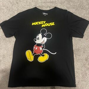 Disney Mickey Mouse Black Size Large T-Shirt